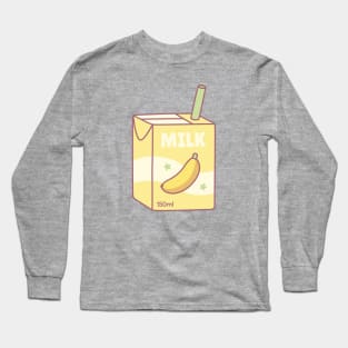 Cute Packet of Banana Milk Long Sleeve T-Shirt